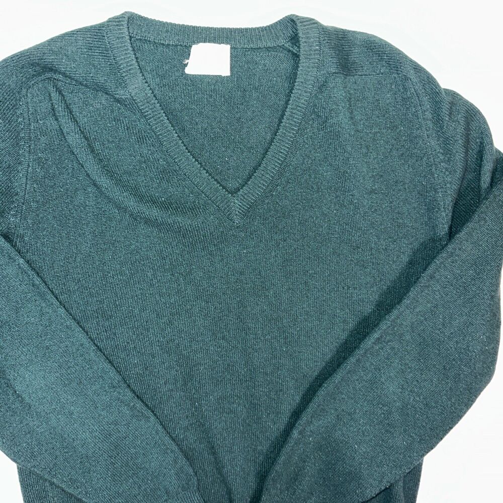 1980s Mens Neiman Marcus Scottish Cashmere Wool Deep Green Pullover Sweater  M